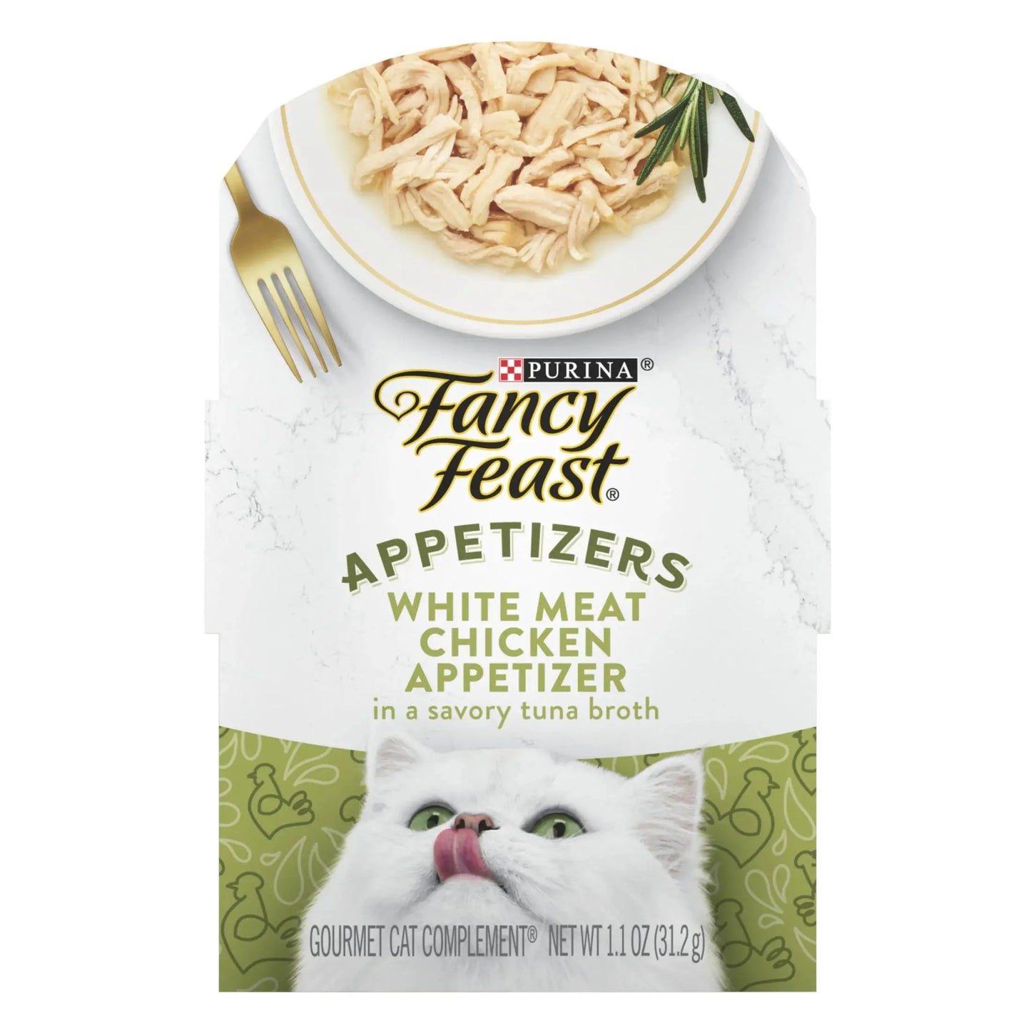 Purina Appetizers Wet Cat Food, Chicken in Tuna Broth, 1.1 Oz Trays (10 Pack)