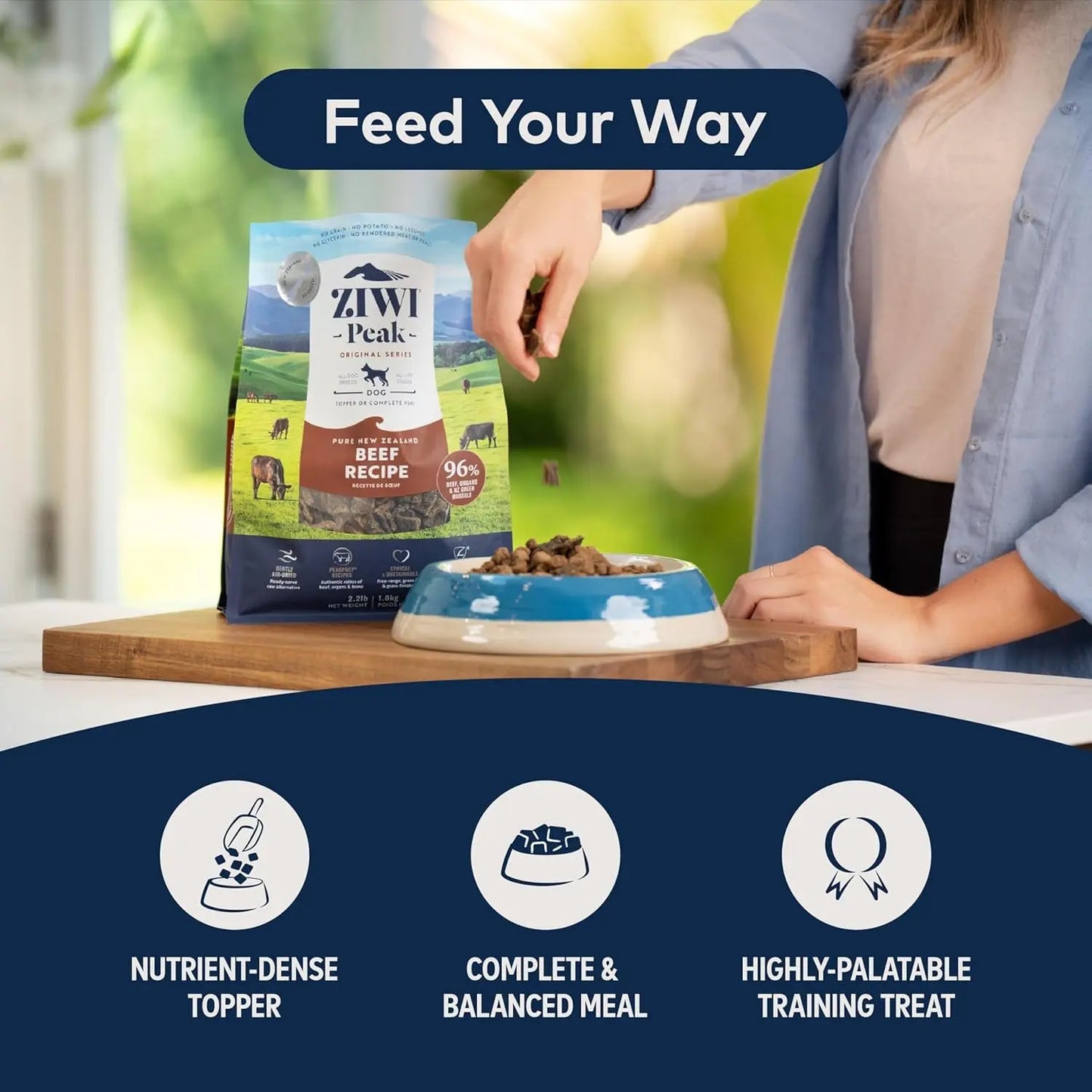 Peak Air-Dried Dog Food β Beef - All Natural, High Protein, Grain Free, Limited Ingredient W/ Superfoods (16Oz)