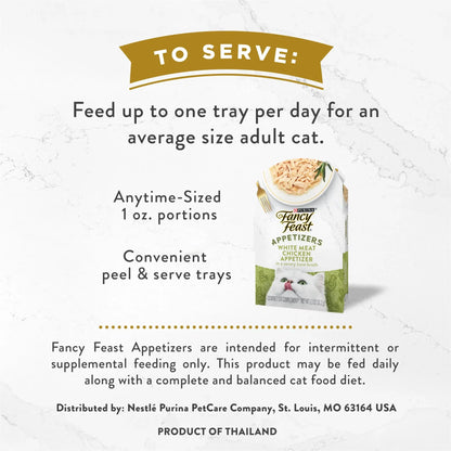 Purina  Appetizers Wet Cat Food, Chicken in Tuna Broth, 1.1 Oz Trays (10 Pack)