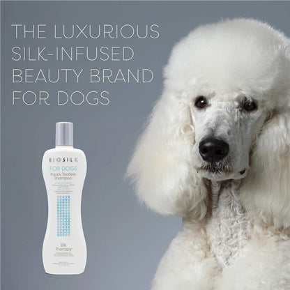 for Dogs Silk Therapy Puppy Tearless Shampoo for Dogs | Best Shampoo for Puppies and Great for All Dogs and Breeds| 12 Ounce Bottle of Dog Shampoo