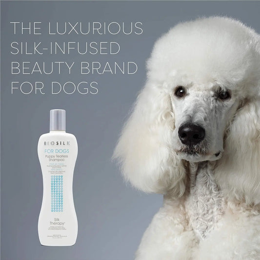 for Dogs Silk Therapy Puppy Tearless Shampoo for Dogs | Best Shampoo for Puppies and Great for All Dogs and Breeds| 12 Ounce Bottle of Dog Shampoo
