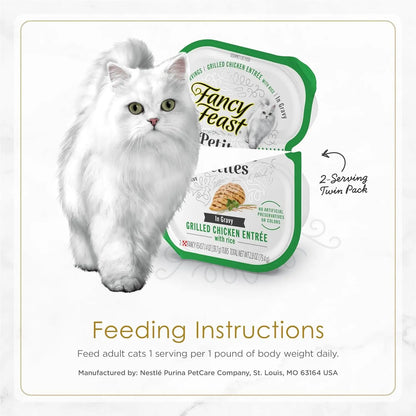 Purina  Gourmet Wet Cat Food Variety Pack, Petites Gravy Collection, Break-Apart Tubs, 48 Servings - (Pack of 24) 2.8 Oz. Tubs