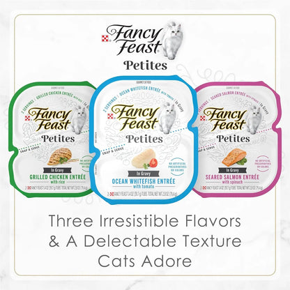 Purina  Gourmet Wet Cat Food Variety Pack, Petites Gravy Collection, Break-Apart Tubs, 48 Servings - (Pack of 24) 2.8 Oz. Tubs