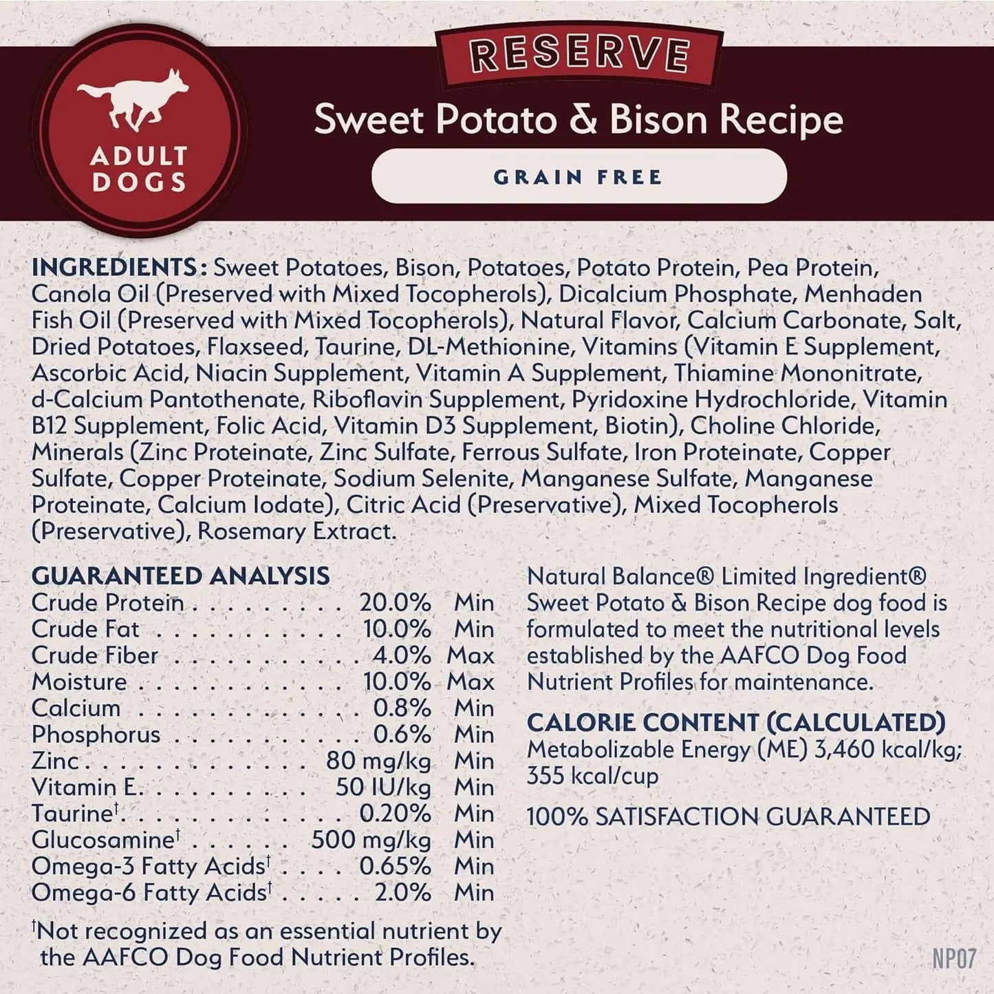 Limited Ingredient Adult Grain-Free Dry Dog Food, Reserve Sweet Potato & Bison Recipe, 12 Pound (Pack of 1)