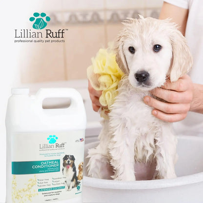 Calming Oatmeal Pet Conditioner for Dry Skin & Itch Relief with Aloe & Hydrating Essential Oils - Replenish Moisture & Deodorize - Soothing Conditioner for Normal/Sensitive Skin (Gallon)