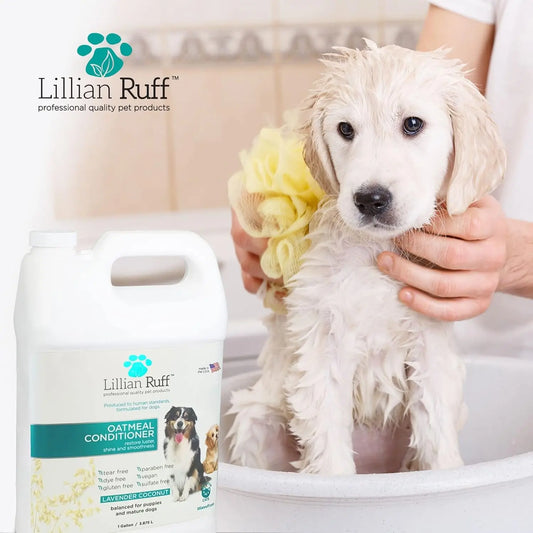 Calming Oatmeal Pet Conditioner for Dry Skin & Itch Relief with Aloe & Hydrating Essential Oils - Replenish Moisture & Deodorize - Soothing Conditioner for Normal/Sensitive Skin (Gallon)